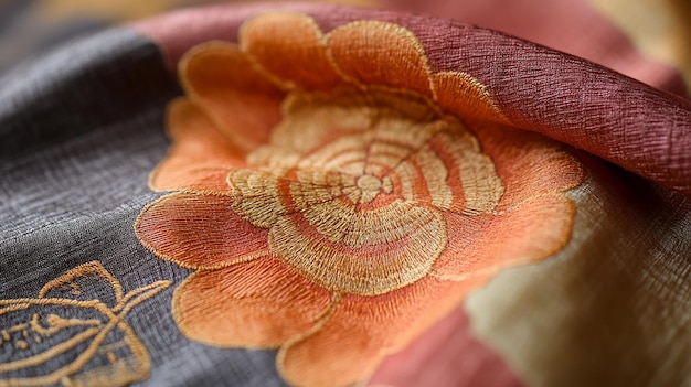 Ręcznie wyszywany wzór na tle